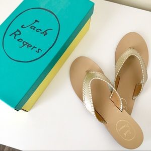 Jack Rogers “Amanda” Gold Sandals 🌴
